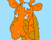 Coloring page Giraffe face painted byhanaeel