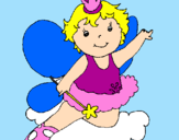 Coloring page Fairy painted bylala