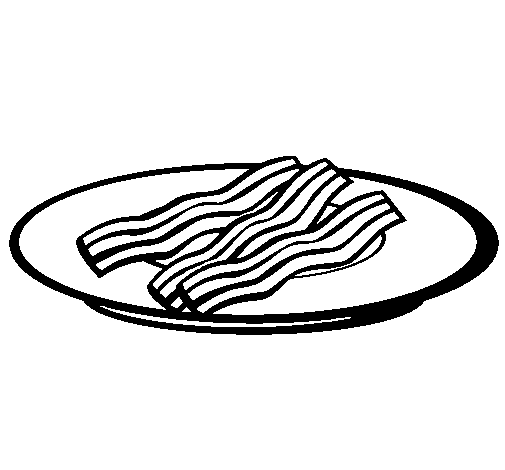 Coloring page Bacon painted byley