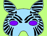 Coloring page Zebra painted bylika