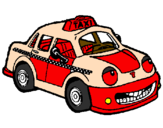 Coloring page Taxi Herbie painted bymakuin