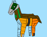 Coloring page Trojan horse painted byHarry