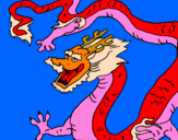 Coloring page Chinese dragon painted byjessieca