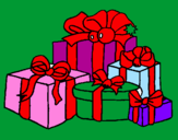 Coloring page Lots of presents painted bymimi