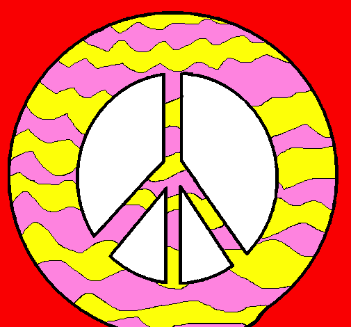 Coloring page Peace symbol painted bymariana