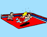 Coloring page Fighting in the ring painted byChance...
