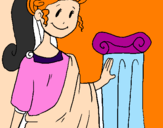 Coloring page Young Roman woman painted bycvnvncjiFFFDxix