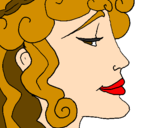 Coloring page Woman's head painted bybethany johnson