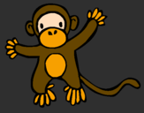 Coloring page Monkey painted bymichele