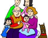 Coloring page Family  painted bypaola