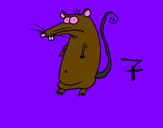 Coloring page Rat painted byKazakin
