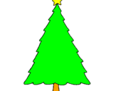 Coloring page Tree with star painted bygenesis