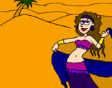 Coloring page Sahara painted byarantxa girl