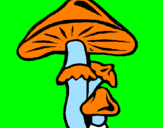 Coloring page Mushrooms painted byalexis hohimer