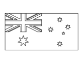 Coloring page Australia painted byflag