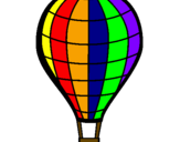 Coloring page Hot-air balloon painted byedu