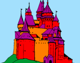 Coloring page Medieval castle painted byJonas