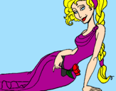 Coloring page Greek woman painted bytiffany