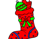 Coloring page Stocking with presents II painted bycool boys