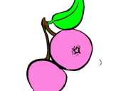 Coloring page Cherries painted bymariana