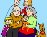 Coloring page Family  painted byELISA2001