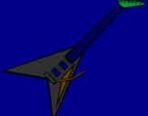 Coloring page Electric guitar II painted byALEX HOWARD