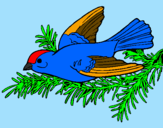 Coloring page Swallow painted byMarga