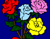 Coloring page Bunch of roses painted byKelsey :P