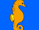 Coloring page Sea horse painted byviviana