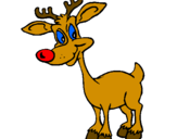 Coloring page Young reindeer painted bykeke