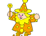 Coloring page Little witch painted byegidijus