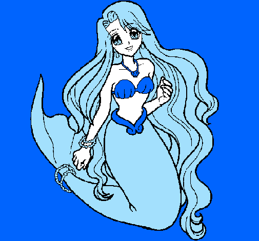 Coloring page Little mermaid painted bymermaid melody 