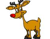 Coloring page Young reindeer painted byjonathan