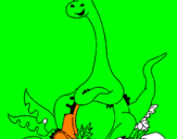 Coloring page Seated Diplodocus  painted byEDUARDO