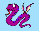 Coloring page Winged serpent painted byCry Me a River