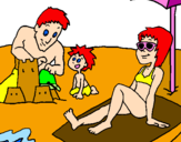 Coloring page Family vacation painted by**ika**