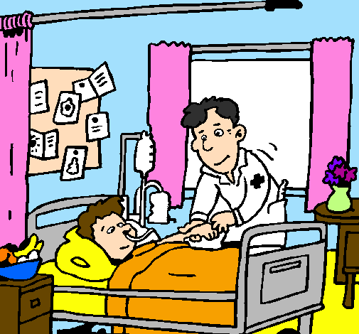 Coloring page Little boy in hospital painted byRose