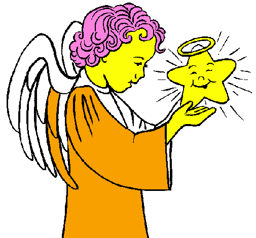 Coloring page Angel and star painted byharry4717