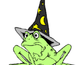 Coloring page Magician turned into a frog painted by[brakabo]