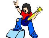 Coloring page Rocker painted bypooh