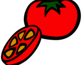 Coloring page Tomato painted byinmer