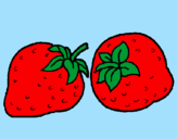 Coloring page strawberries painted bylana