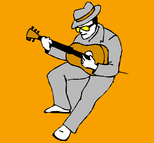 Guitarist wearing hat