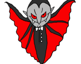 Coloring page Terrifying vampire painted bymicah