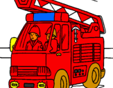 Coloring page Fire engine painted byxaberri
