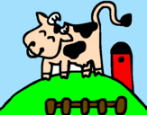 Coloring page Happy cow painted bySammie