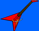 Coloring page Electric guitar II painted bylife
