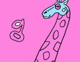 Coloring page Giraffe painted byraziyah