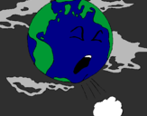 Coloring page Sick Earth painted byHannah