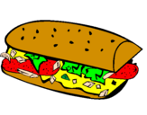 Coloring page Sandwich painted byYASSINE
